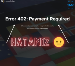 GTranslate-hatasi